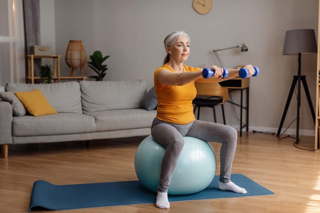 Swiss ball workout