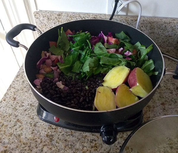 one burner whole food plant based meal